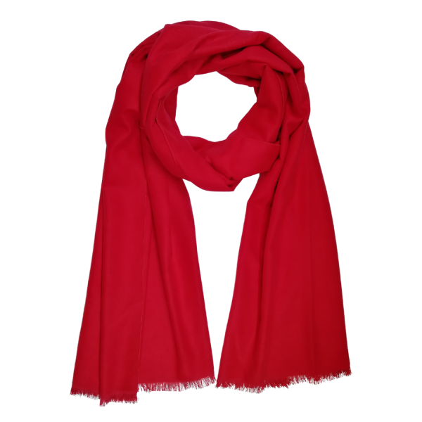 Stole Scarf Shawl 100% Silk Flannel Red